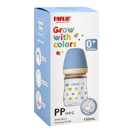 Farlin Grow With Colors PP Wide Neck Feeding Bottle, For + Months+ BPA Free, 150ml, Blue, AB-42021-B - Image 4