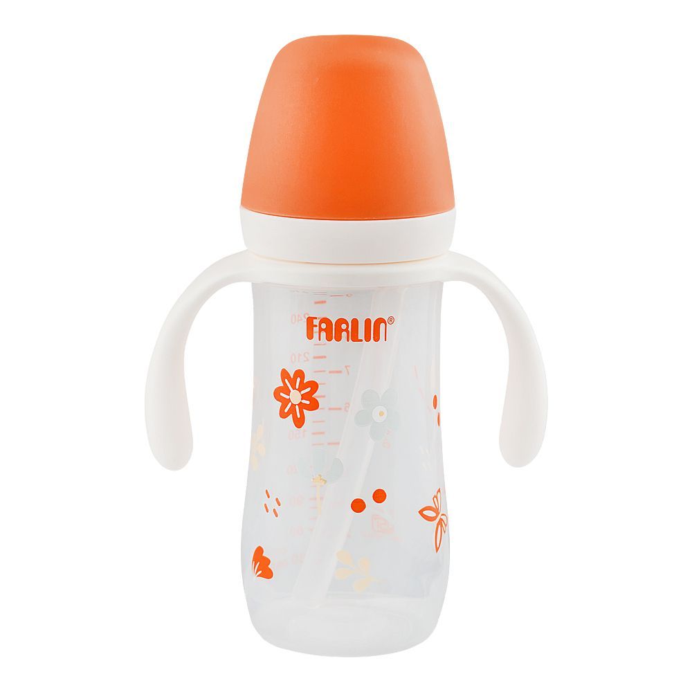 Farlin Grow With Colors PP Wide Neck Drinking Cup, For 6 Months+ BPA Free, 270ml, Orange, AB-14201-E - Main Image