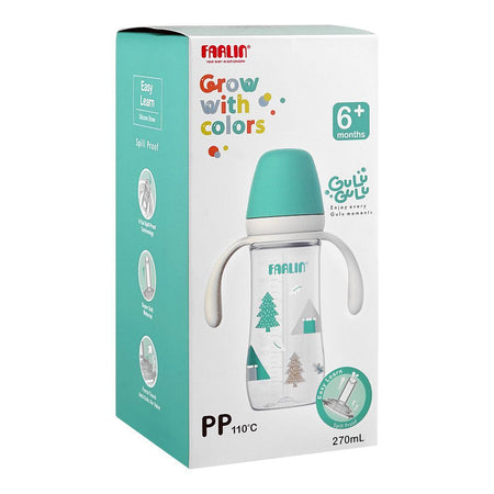 Farlin Grow With Colors PP Wide Neck Drinking Cup, For 6 Months+ BPA Free, 270ml, Green, AB-14201-G - Image 4