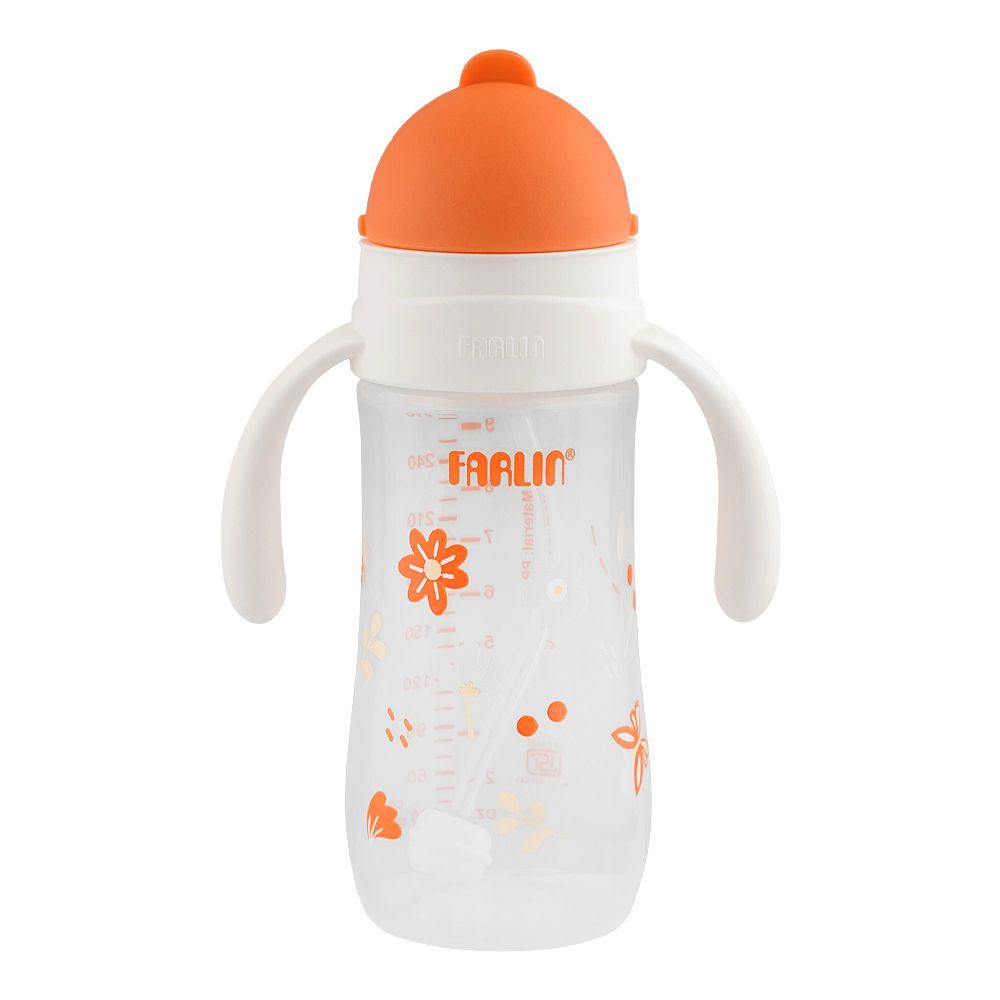 Farlin Grow With Colors PP Wide Neck Drinking Cup, For 6 Months+ BPA Free, 270ml, Orange, AB-14202-E - Main Image