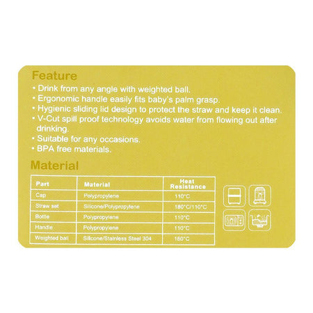 Farlin Grow With Colors PP Wide Neck Drinking Cup, For 6 Months+ BPA Free, 270ml, Yellow, AB-14202-Y - Image 7