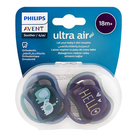 Avent Ultra Air Soothers, For 18 Months+ BPA Free, SCF349/18, 2-Pack - Image 2