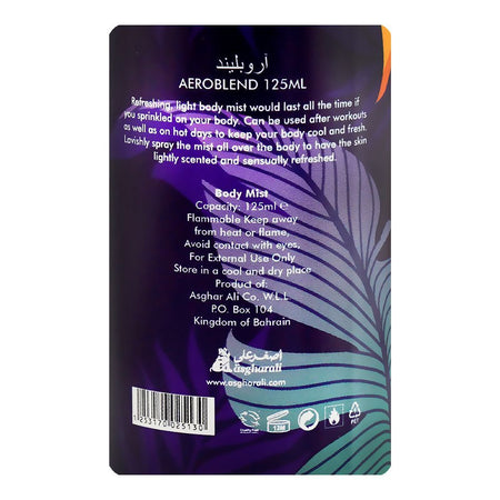 Asgharali Aero Blend Body Mist, For Women, 125ml - Image 3