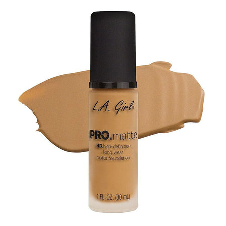 L.A. Girl Pro Matte HD Long Wear Matte Foundation, GLM676 Light Tan, 30ml - Main Image