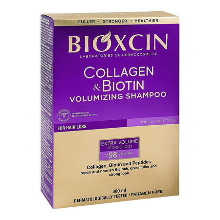 Bioxcin Collagen & Biotin Shampoo, No Paraben, For Hair Loss, 300ml - Image 2
