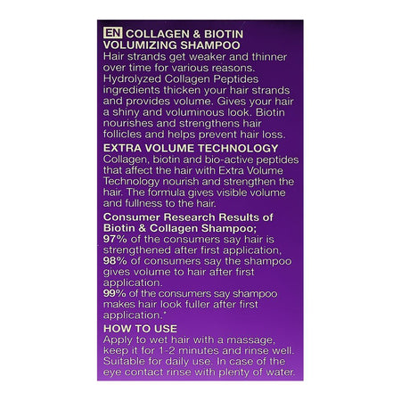 Bioxcin Collagen & Biotin Shampoo, No Paraben, For Hair Loss, 300ml - Image 5