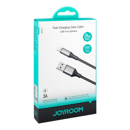 Joyroom Flash Series Fast Charging Data Cable, 3A, USB-A To Lightening, 2 Meter, Black, S-A28 - Image 2