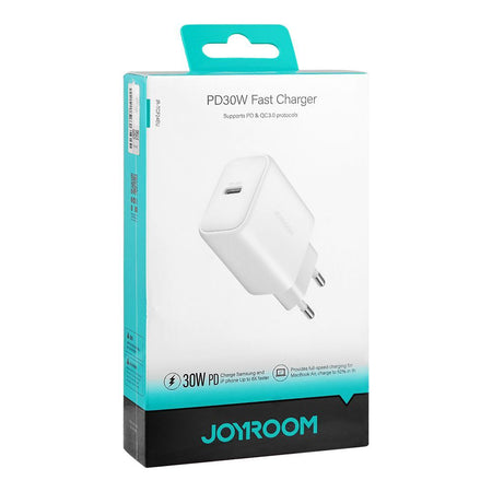 Joyroom PD Fast Charger, For iP phone & Samsung, 30W, PD + QC 3.0, White, JR-TCF24 - Image 2