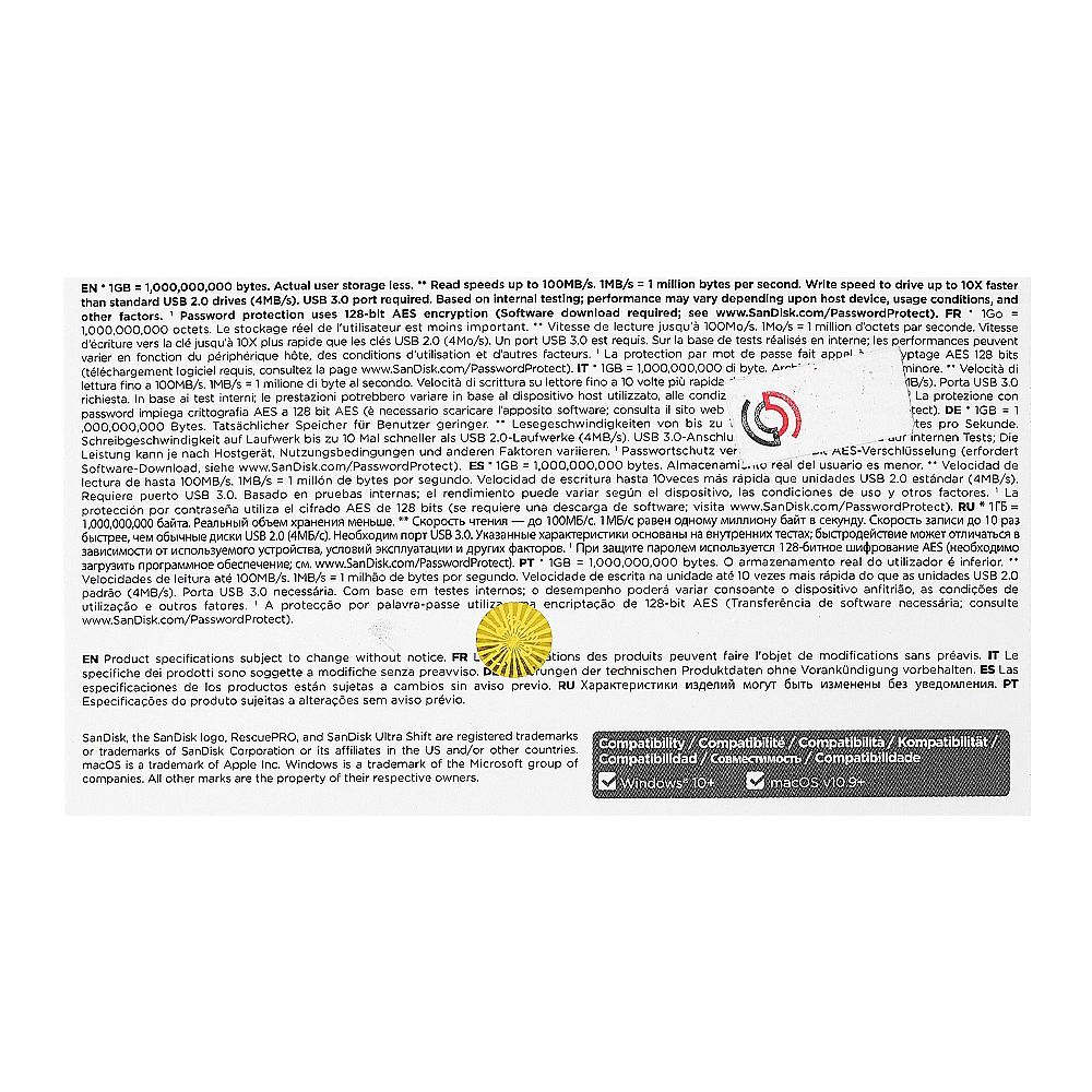 Sandisk Ultra Shift 64GB USB 3.2 Flash Drive, Speed Up to 100MB/s - Image 4