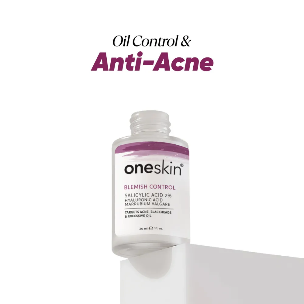 Oneskin Blemish Control Serum, Salicylic Acid 2% + Marrubium Valgare, No Fragrance, For Acne-Prone Skin, 30ml - Main Image
