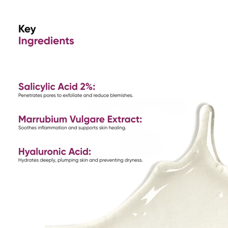 Oneskin Blemish Control Serum, Salicylic Acid 2% + Marrubium Valgare, No Fragrance, For Acne-Prone Skin, 30ml - Image 3