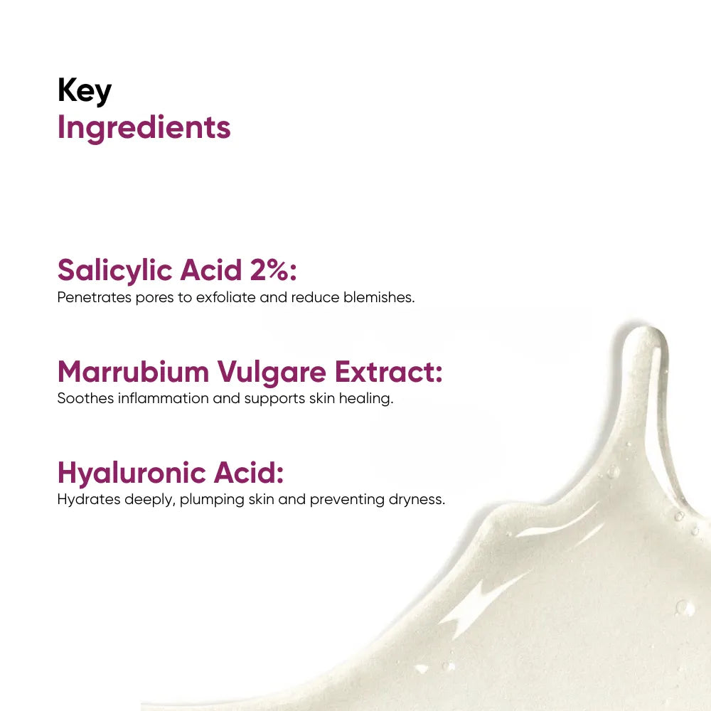 Oneskin Blemish Control Serum, Salicylic Acid 2% + Marrubium Valgare, No Fragrance, For Acne-Prone Skin, 30ml - Image 3