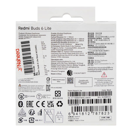 Redmi Buds 6 Lite With Hybrid ANC Wireless Earbuds, 7 Hours Play Time, 480mAh Case Battery, Black, M2349E1 - Image 7