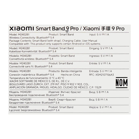 Xiaomi MI 1.74 Inch Amoled Display Smart Band 9 Pro, 5 ATM Water Resistant, 350mAh Battery, Obsidian Black, M2402B1 - Image 8