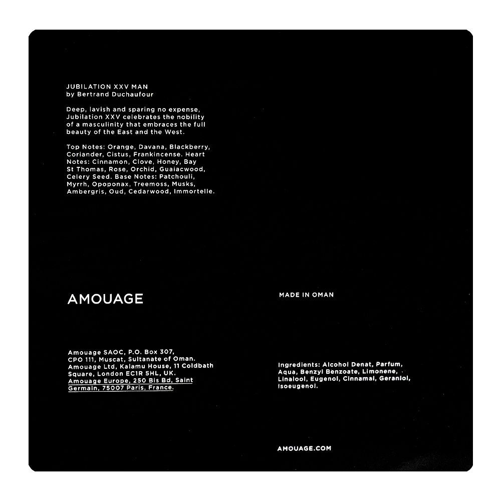 Amouage Jubilation XXV Man, Eau De Parfum, For Men, 100ml - Image 3