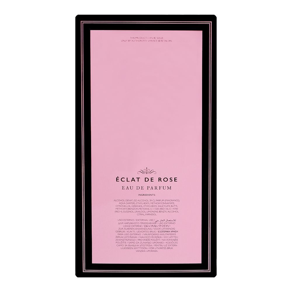 Versace Atelier Eclat De Rose, Eau De Parfum, For Men & Women, 100ml - Image 3
