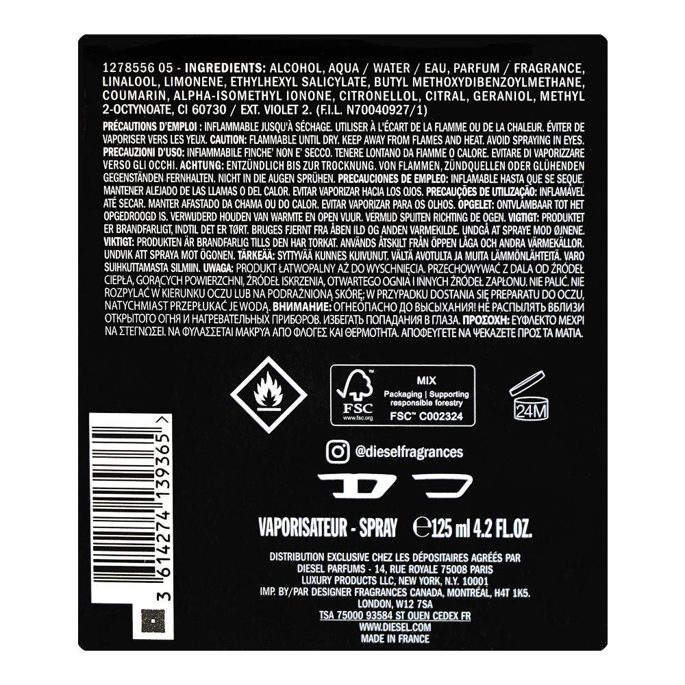 Diesel Only The Brave, Eau De Parfum, For Men, 125ml - Image 2
