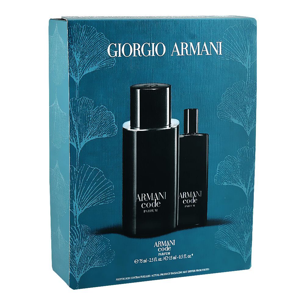 Giorgio Armani Code Parfum Set, For Men, Parfum 75ml + 15ml - Image 2