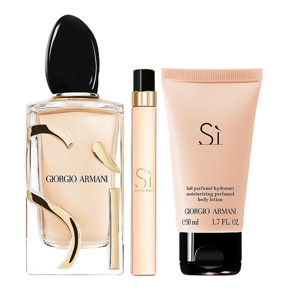 Giorgio Armani SI Set, For Women, Eau De Parfum, 50ml + Eau De Parfum 10ml + Body Lotion 50ml - Main Image