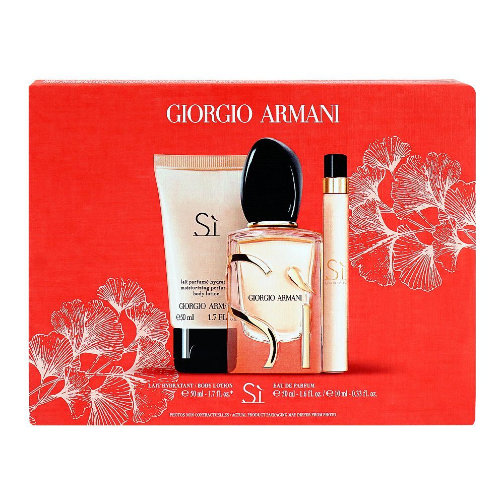 Giorgio Armani SI Set, For Women, Eau De Parfum, 50ml + Eau De Parfum 10ml + Body Lotion 50ml - Image 3