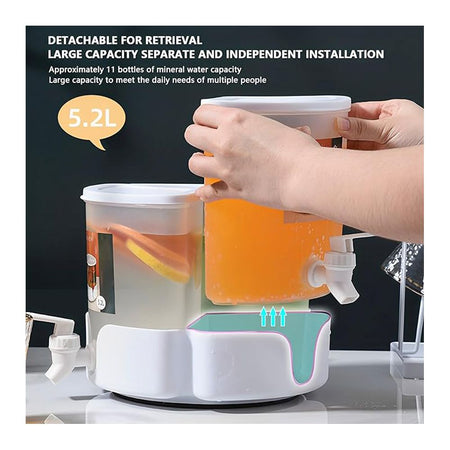 AJF 3-In-1 Rotating Beverage Dispenser, 5.2 Liters - Image 3