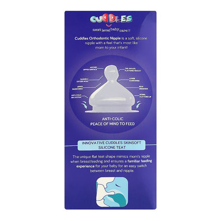 Cuddles Orthodaontic Nipple Feeding Bottle, For 6 Months+ BPA & BPS Free, Purple, 300ml - Image 5