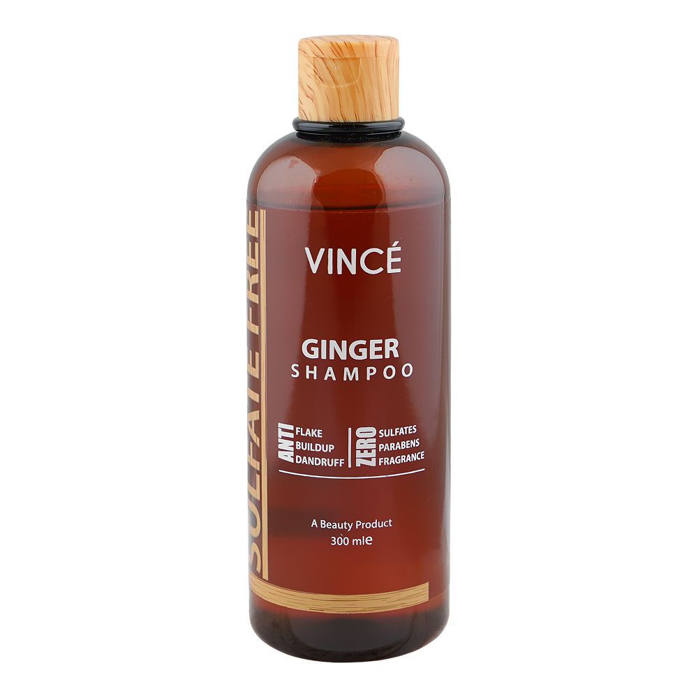 Vince Ginger Shampoo, Sulfates, Paraben & Fragrance Free, For Dry Hair, 300ml - Main Image