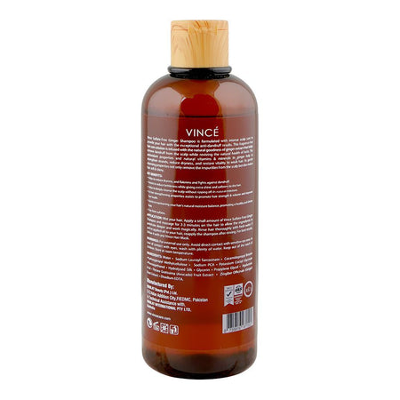 Vince Ginger Shampoo, Sulfates, Paraben & Fragrance Free, For Dry Hair, 300ml - Image 3