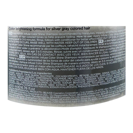 Beaver Color Shine Silver Infuse Shampoo, Sulfate, Paraben & Ammonia Free, 200ml - Image 3
