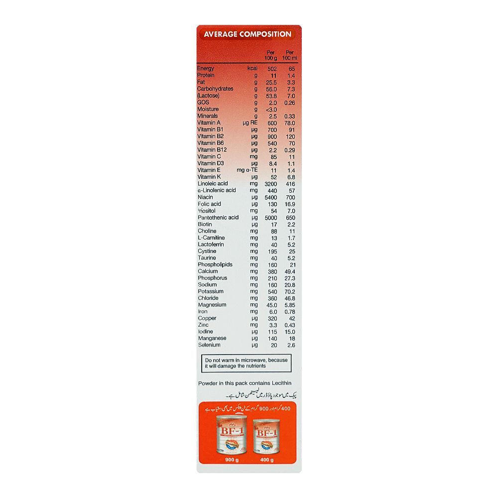 Morinaga Bf-1 Infant Formula, From Birth To 6 Months, 300g - Image 3