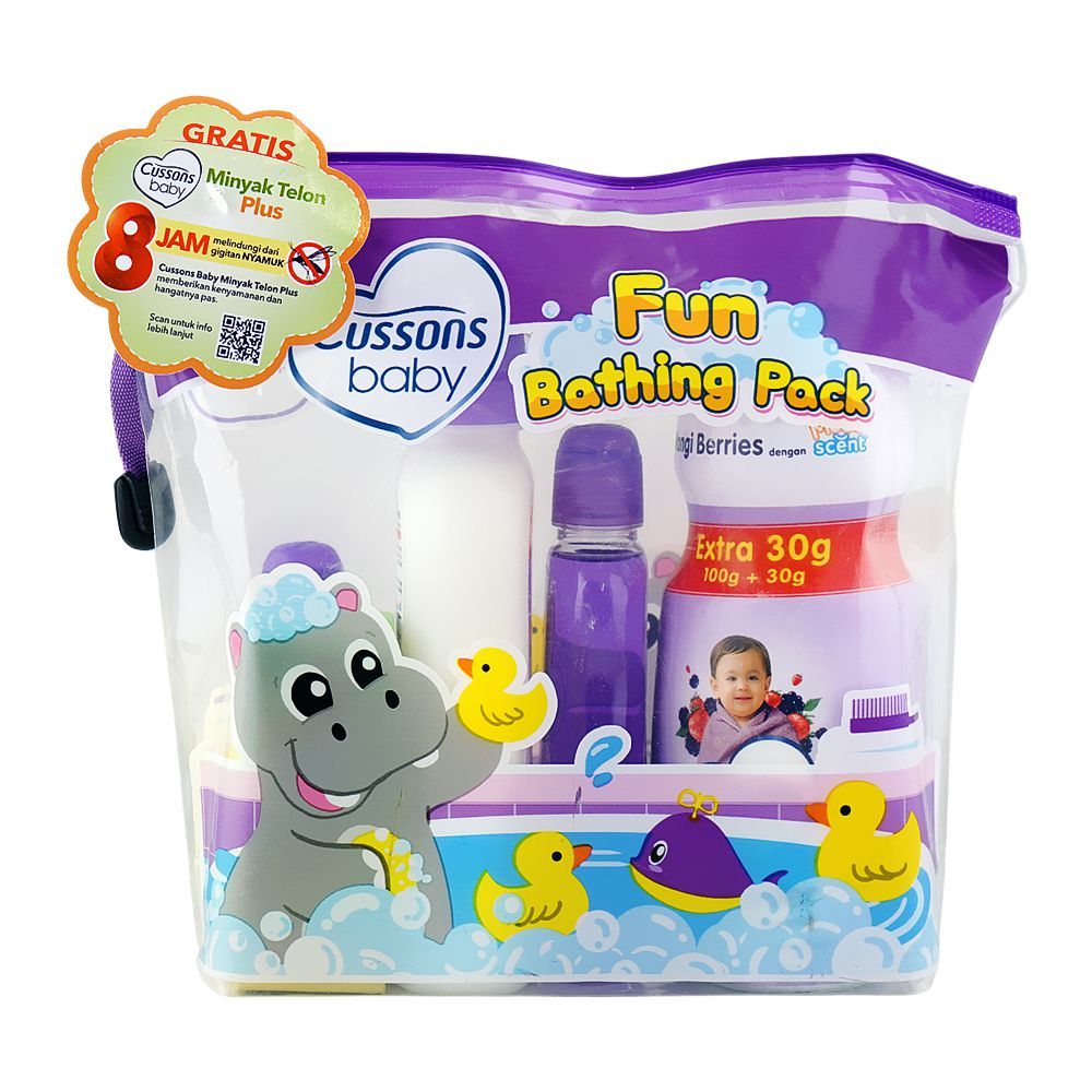 Cussons Baby Fun Bathing Gift Set, Purple, 5-Pack - Main Image