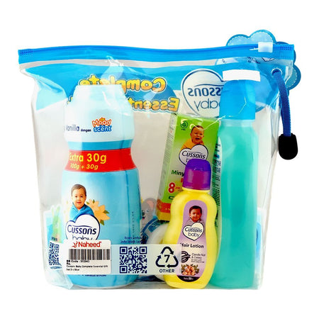 Cussons Baby Complete Essential Gift Set, Blue, 5-Pack - Image 2