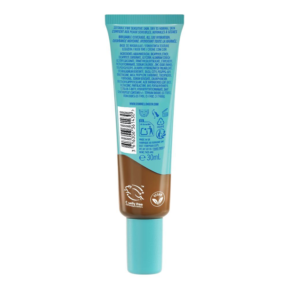 Rimmel Kind & Free Glow It Up Moisturizing Skin Tint, Vegan, 501 Noisette, 30ml - Image 2