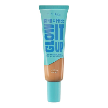 Rimmel Kind & Free Glow It Up Moisturizing Skin Tint, Vegan, 210 Golden Beige, 30ml - Main Image
