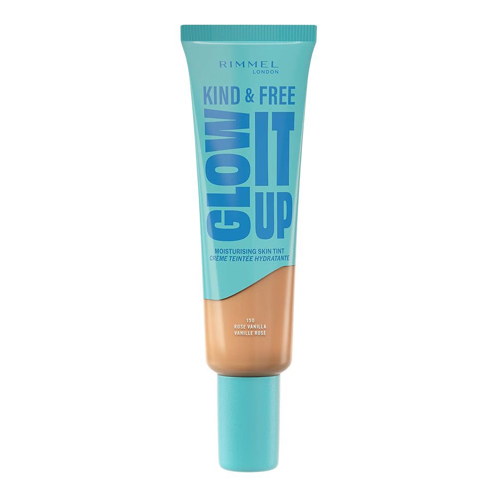 Rimmel Kind & Free Glow It Up Moisturizing Skin Tint, Vegan, 150 Rose Vanilla, 30ml - Main Image