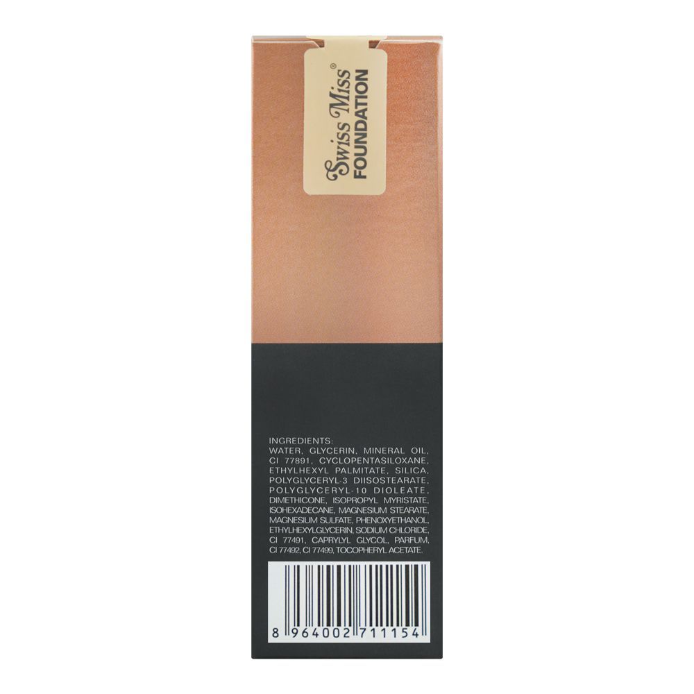 Swiss Miss Matte + Poreless Normal To Oily With Clay CC Foundation, SM02 Fine Ivory, 30ml - Image 3