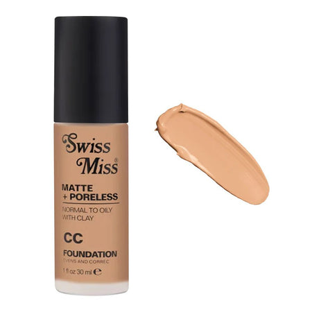 Swiss Miss Matte + Poreless Normal To Oily With Clay CC Foundation, SM05 Almond, 30ml - Main Image