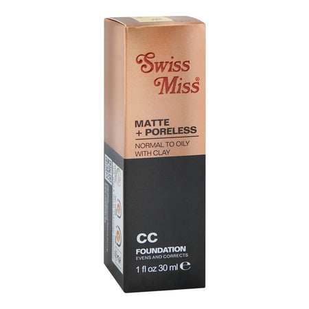 Swiss Miss Matte + Poreless Normal To Oily With Clay CC Foundation, SM05 Almond, 30ml - Image 2