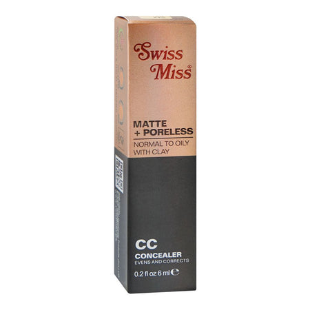 Swiss Miss Matte + Poreless Normal To Oily With Clay CC Concealer, SM04 Peachy Pink, 6ml - Image 2