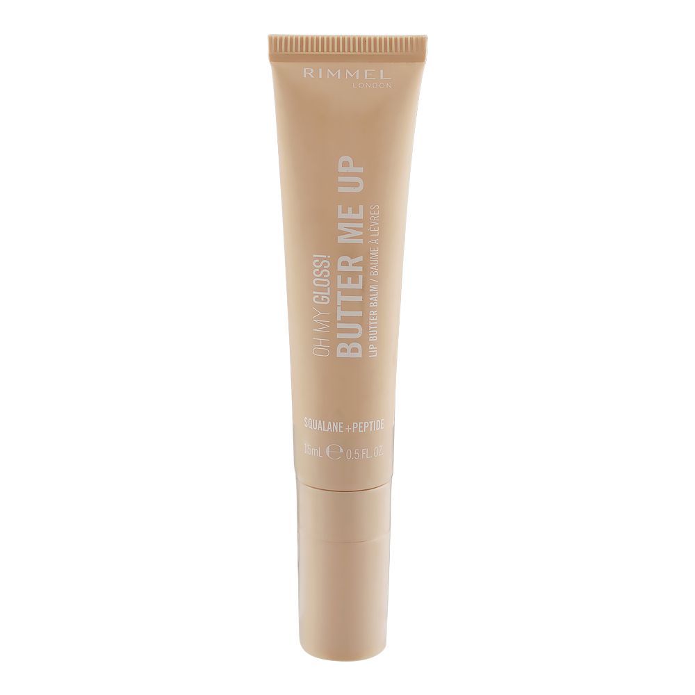 Rimmel Oh My Gloss! Butter Me Up Lip Butter Balm, Vegan, 000 Vanilla Frost, 15ml - Main Image