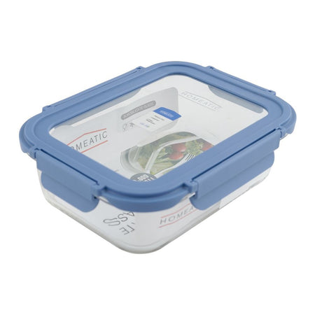 Homeatic Glass Storage Container, 1040ml, Blue, HMT-203 - Image 2