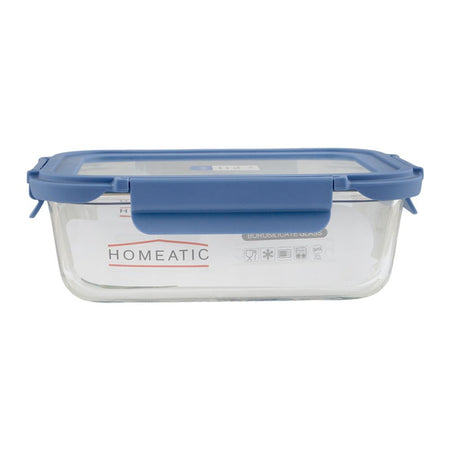 Homeatic Glass Storage Container, 1040ml, Blue, HMT-203 - Image 3