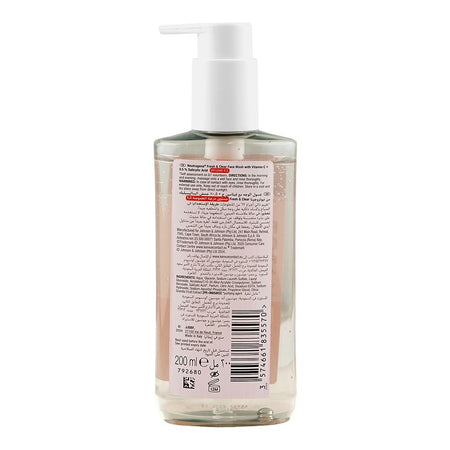 Neutrogena Fresh & Clear Face Wash, Vitamin C + 0.5% Salicylic Acid, For Clear & Radiant Skin, 200ml - Image 3
