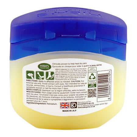 Hiba's Collection Vitamin E & Aloe Vera Light Hydrating Petroleum Jelly, 100ml - Image 2