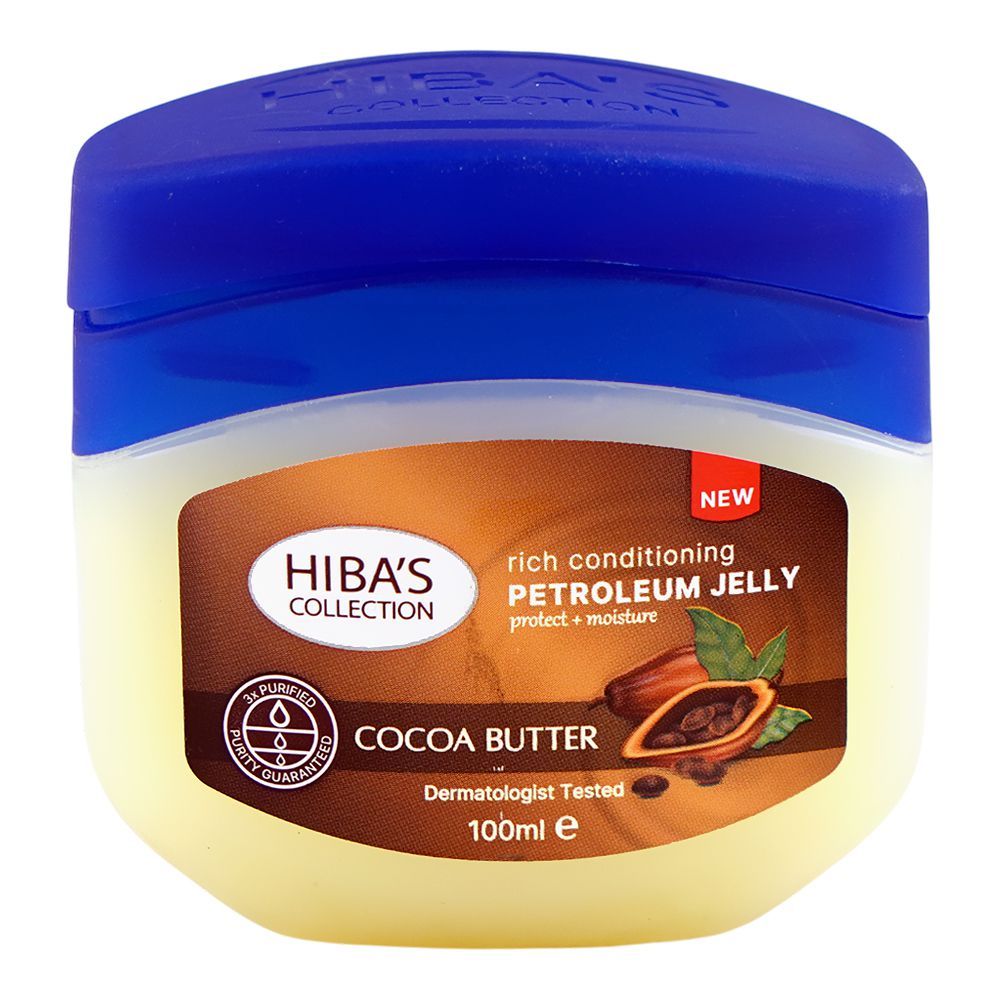 Hiba's Collection Cocoa Butter Rich Conditioning Petroleum Jelly, 100ml - Main Image