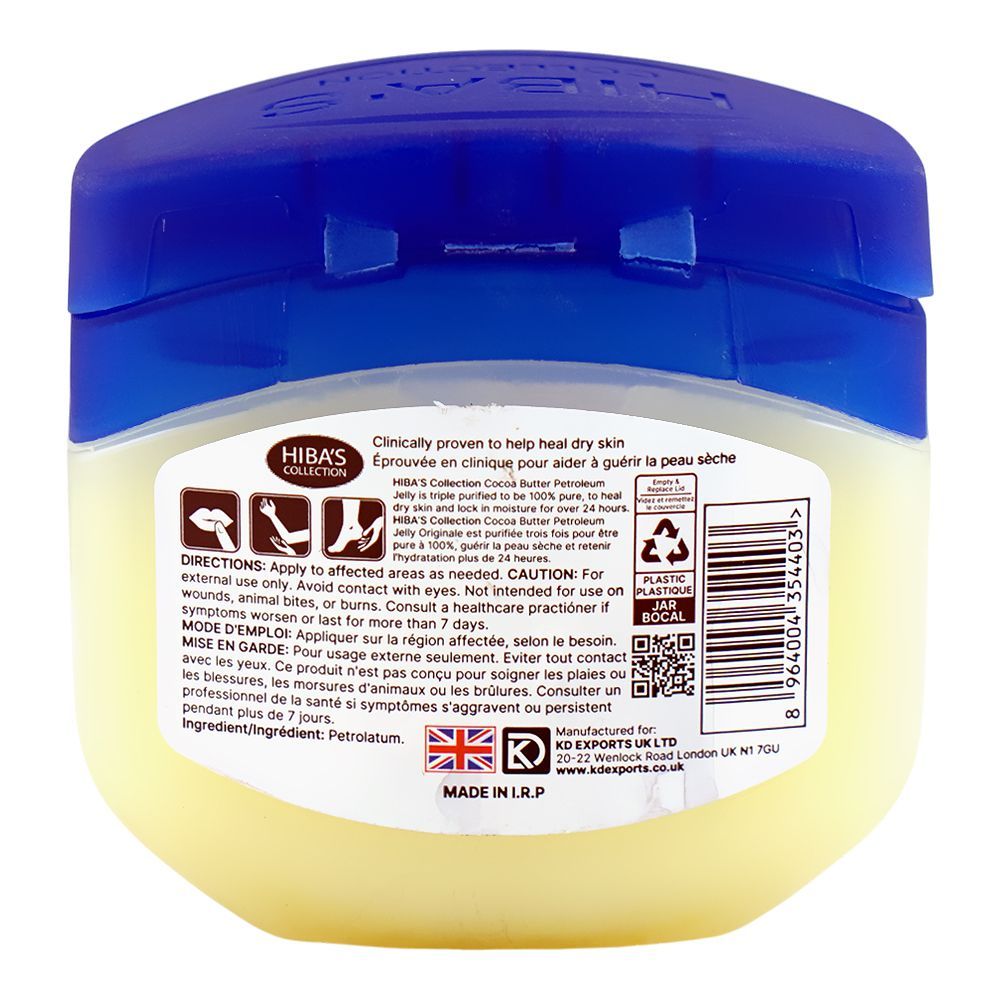 Hiba's Collection Cocoa Butter Rich Conditioning Petroleum Jelly, 100ml - Image 2