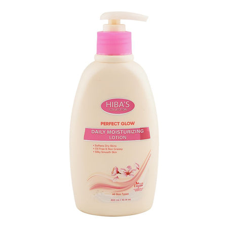 Hiba's Collection Perfect Glow Daily Moisturizing Lotion, Vegan, For All Types Of Skin, 300ml - Main Image