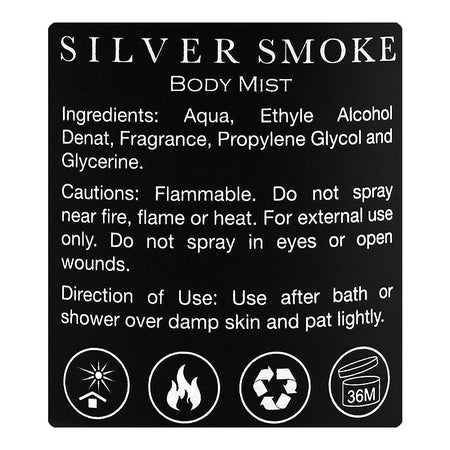 Opio Silver Smoke Body Mist, 250ml - Image 3
