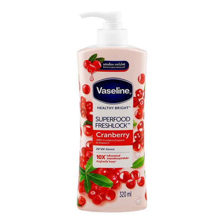 Vaseline Healthy Bright Super Food Fresh Lock Cranberry 10X Body Lotion, Vitamin C, 320ml - Image 2