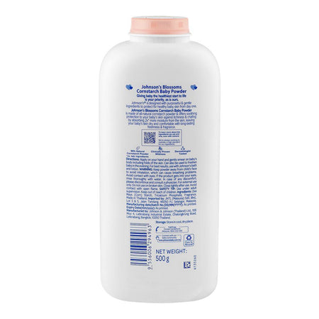 Johnson's Blossoms Corn Starch Baby Powder, Paraben, Phthalates & Dyes, 500gm Thai - Image 2
